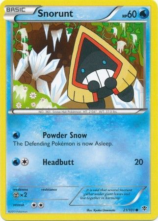 Snorunt - 21/101 - Common
Black &amp; White 10: Plasma Blast Singles