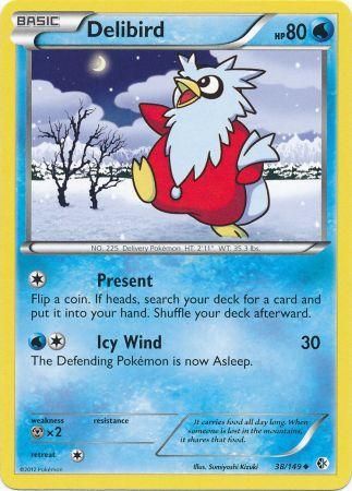 Delibird - 38/149 - Uncommon
Black &amp; White 7: Boundaries Crossed Singles