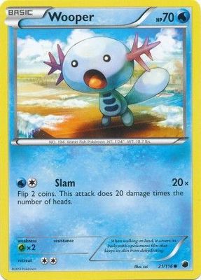 Wooper - 21/116 - Common
Black &amp; White 9: Plasma Freeze Singles