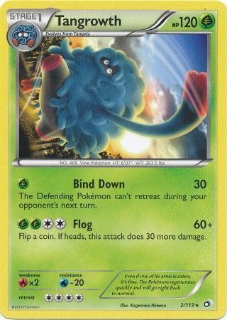 Tangrowth - 2/113 - Rare Black &amp; White 11: Legendary Treasures Singles
