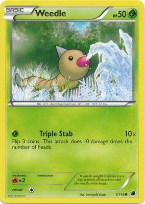 Weedle - 1/116 - Common
Black &amp; White 9: Plasma Freeze Singles