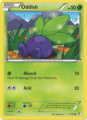 Oddish - 1/149 - Common Black &amp; White 7: Boundaries Crossed Singles