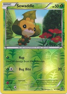Sewaddle - 5/119 - Common Reverse Holo
XY: Phantom Forces Reverse Holo Singles