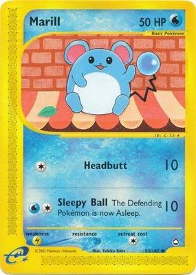 Marill - 53/147 - Uncommon
Aquapolis Singles