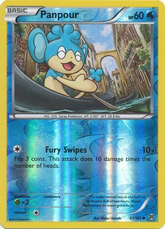Panpour - 41/162 - Common Reverse Holo
XY: Breakthrough Reverse Holo Singles