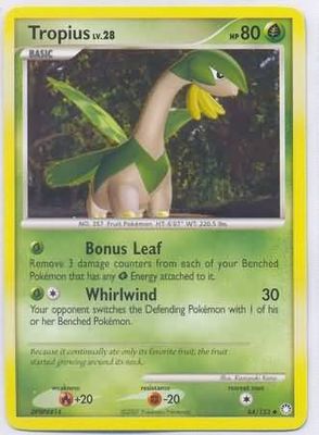 Tropius - 64/123 - Uncommon
Diamond &amp; Pearl: Mysterious Treasures Singles