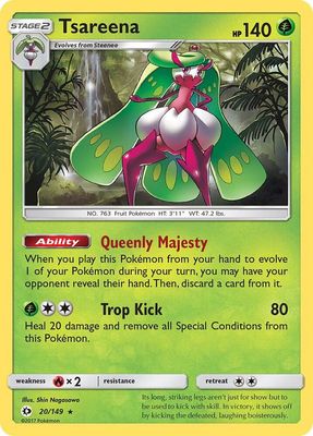 Tsareena - 20/149 - Holo Rare
Sun &amp; Moon (Base Set) Singles(Japones)