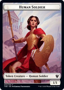 Human Soldier Token 002 - THB Theros: Beyond Death Singles (Español)