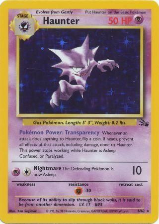 SJ Haunter - 6/62 - Holo Unlimited
Fossil Unlimited Singles