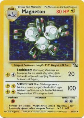 SJ Magneton - 11/62 - Holo Unlimited
Fossil Unlimited Singles