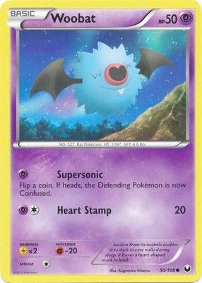 Woobat - 50/108 - Common
Black &amp; White 5: Dark Explorers Singles