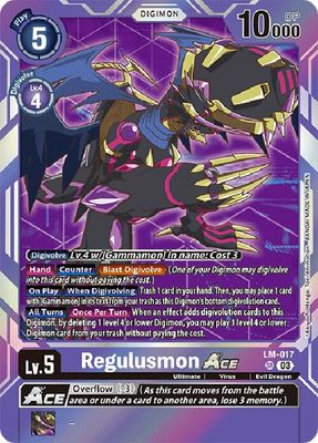 SJ Regulusmon ACE (English Exclusive) - Exceed Apocalypse (BT15)
Exceed Apocalypse Foil