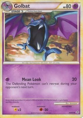 Golbat - 30/95 - Uncommon
HGSS - Unleashed Singles