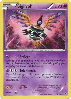 Sigilyph - 41/98 - Uncommon Black &amp; White 2: Emerging Powers Singles