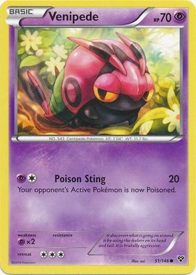 Venipede - 51/146 - Common
XY (Base Set) Singles