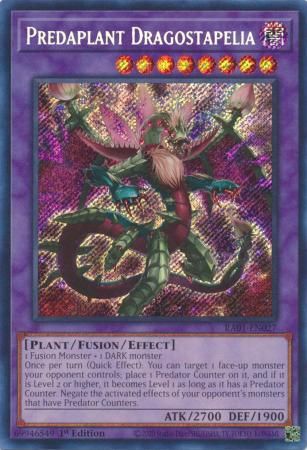 SJ Predaplant Dragostapelia - RA01-EN027 - Secret Rare
25th Anniversary Rarity Collection Singles