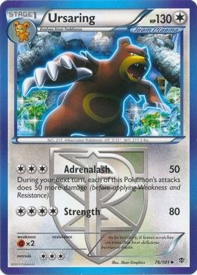 Ursaring - 76/101 - Uncommon
Black &amp; White 10: Plasma Blast Singles