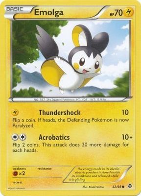 Emolga - 32/98 - Common
Black &amp; White 2: Emerging Powers Singles