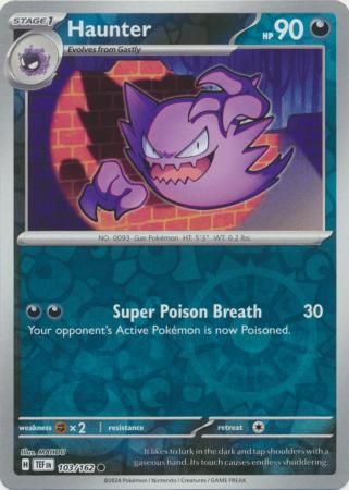 Haunter - 103/162 - Common Reverse Holo
Scarlet &amp; Violet: Temporal Forces Reverse Holo Singles Foil