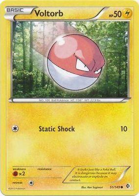 Voltorb - 51/149 - Common
Black &amp; White 7: Boundaries Crossed Singles