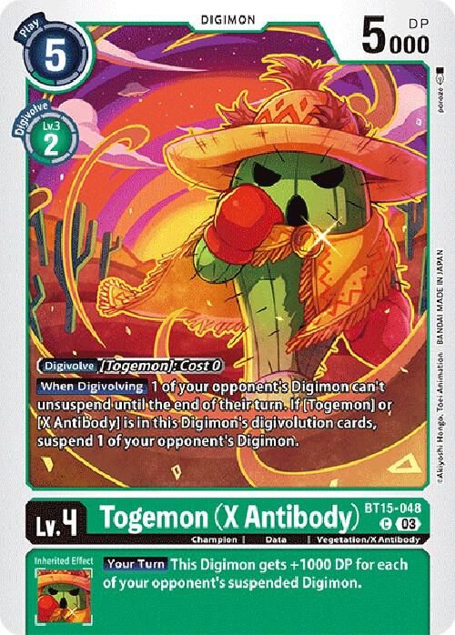 Togemon (X Antibody) - Exceed Apocalypse (BT15)
Exceed Apocalypse