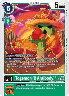 Togemon (X Antibody) - Exceed Apocalypse (BT15)
Exceed Apocalypse