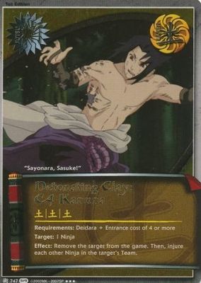SJ Detonating Clay: C4 Karura - 747 - Super Rare
Naruto: Path of Pain Gold Foil