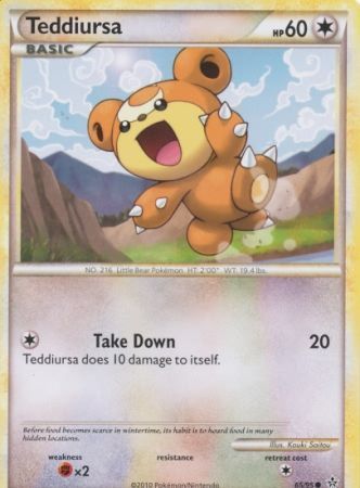 Teddiursa - 65/95 - Common
HGSS - Unleashed Singles