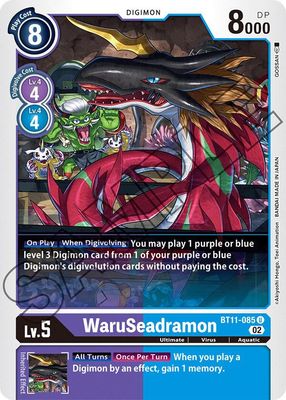 WaruSeadramon - Dimensional Phase (BT11)
Dimensional Phase