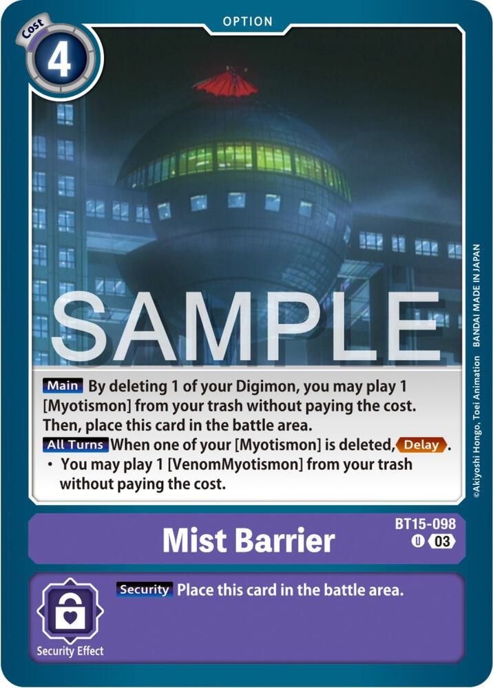 Mist Barrier - Exceed Apocalypse (BT15)
Exceed Apocalypse