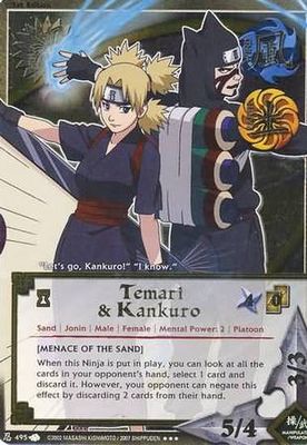 SJ Temari &amp; Kankuro &quot;Menace of the Sand&quot; - 495 - Super Rare
Naruto: A New Chronicle Gold Foil