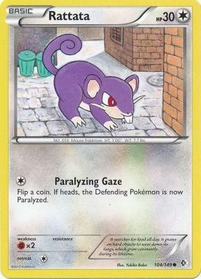 Rattata - 104/149 - Common
Black &amp; White 7: Boundaries Crossed Singles