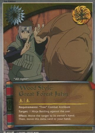 SJ Wood Style: Great Forest Jutsu - 633 - Super Rare
Naruto: Broken Promise Gold Foil