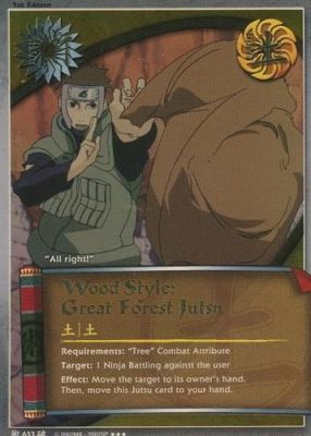 SJ Wood Style: Great Forest Jutsu - 633 - Super Rare
Naruto: Broken Promise Gold Foil