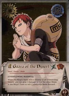 SJ Gaara of the Desert &quot;Overflowing Madness&quot; - N-112 - Super Rare
Naruto CCG Promos Gold Foil