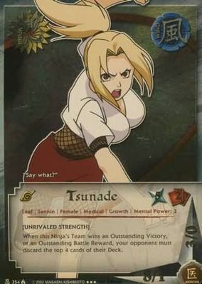 SJ Tsunade &quot;Unrivaled Strength&quot; - N-354 - Super Rare
Naruto: Lineage of the Legends Gold Foil