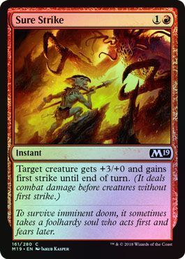 Sure Strike 161/280 - Foil Magic 2019 (M19) Foil Singles (Español)