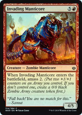 Invading Manticore 134/264 - Foil War of the Spark Foil Singles (Español)