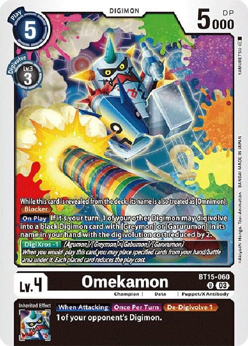Omekamon - Exceed Apocalypse (BT15)
Exceed Apocalypse