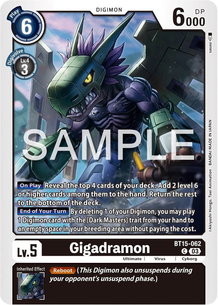 Gigadramon - Exceed Apocalypse (BT15)
Exceed Apocalypse