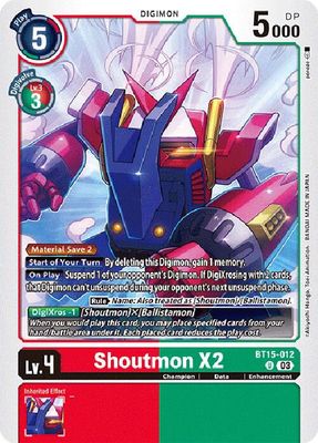 Shoutmon X2 - Exceed Apocalypse (BT15) Exceed Apocalypse