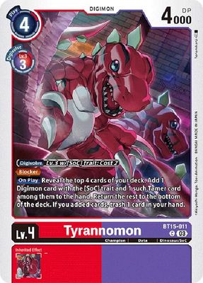Tyrannomon - Exceed Apocalypse (BT15)
Exceed Apocalypse