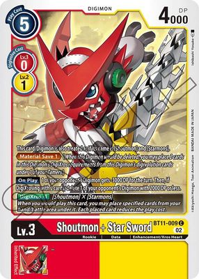 Shoutmon + Star Sword - Dimensional Phase (BT11) Dimensional Phase