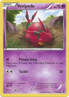Venipede - 38/98 - Common
Black &amp; White 2: Emerging Powers Singles