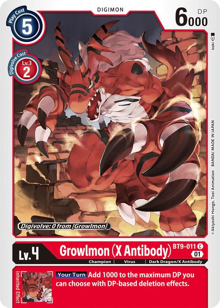 Growlmon (X Antibody) - X Record (BT09)
X Record