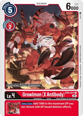 Growlmon (X Antibody) - X Record (BT09)
X Record