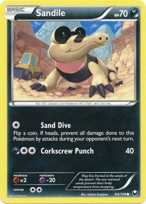 Sandile - 64/108 - Common
Black &amp; White 5: Dark Explorers Singles