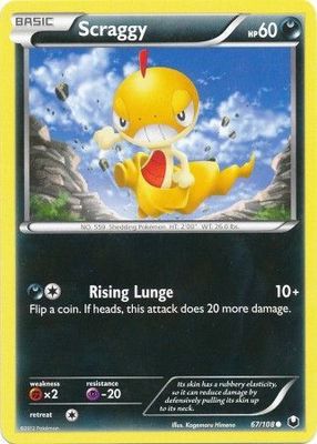Scraggy - 67/108 - Common
Black &amp; White 5: Dark Explorers Singles