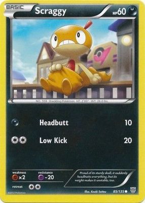 Scraggy - 85/135 - Common
Black &amp; White 8: Plasma Storm Singles