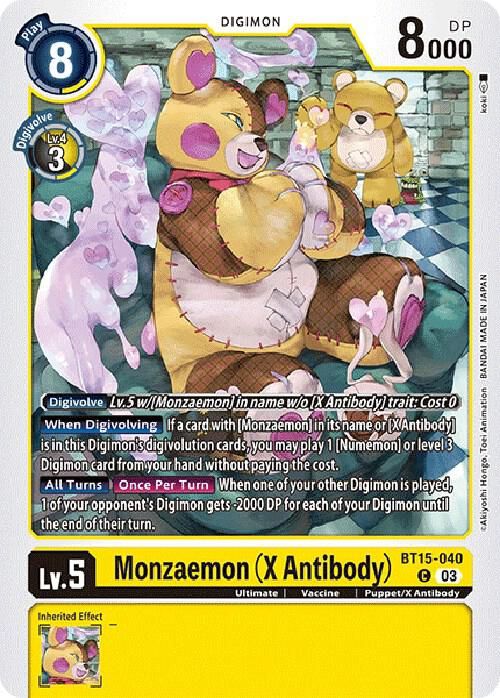 Monzaemon (X Antibody) - Exceed Apocalypse (BT15)
Exceed Apocalypse